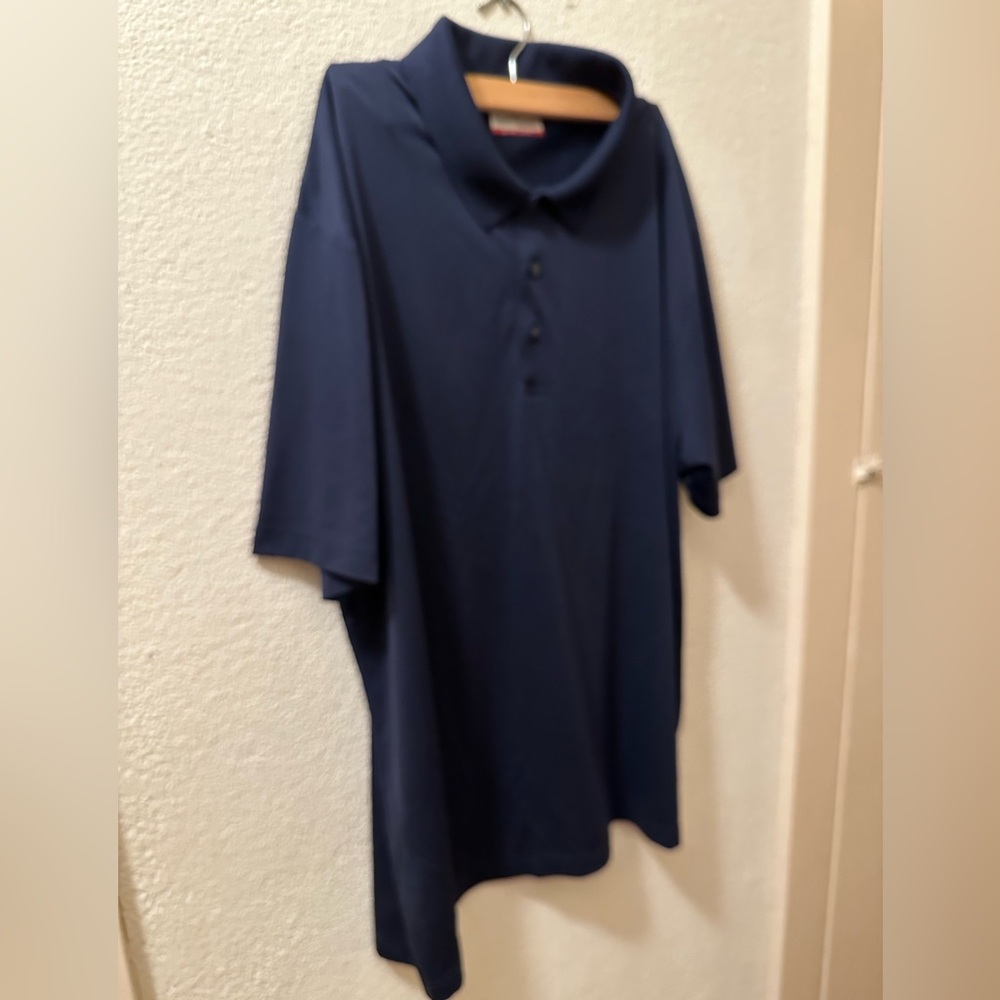 Grand Slam Performance Polo Shirt Men’s Navy Polyester UPF 15 Protection Sz XXL